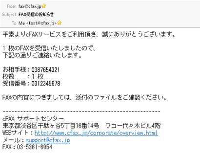 インターネットfax 受信方法 Cfaxホームページ
